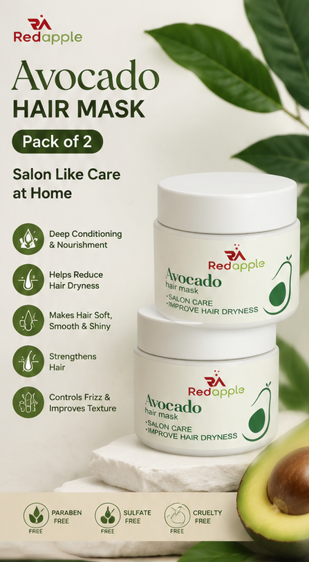 Avocado Hair Mask for Dry & Damaged Hair – Pack of 2