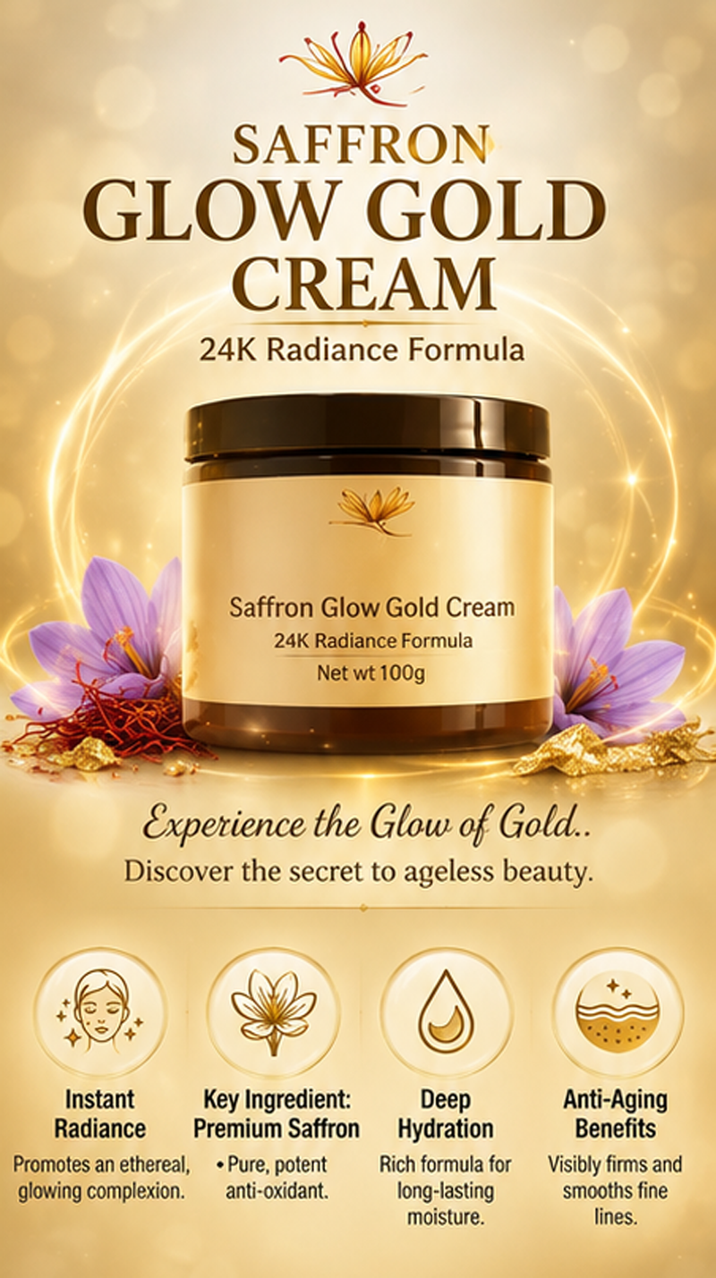 Saffron Glow Gold Cream (Pack of 2)