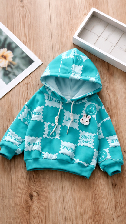 Cozy Printed Fleece Winter Hoodie for Girls – Warm, Soft &amp; Cute Everyday Wear