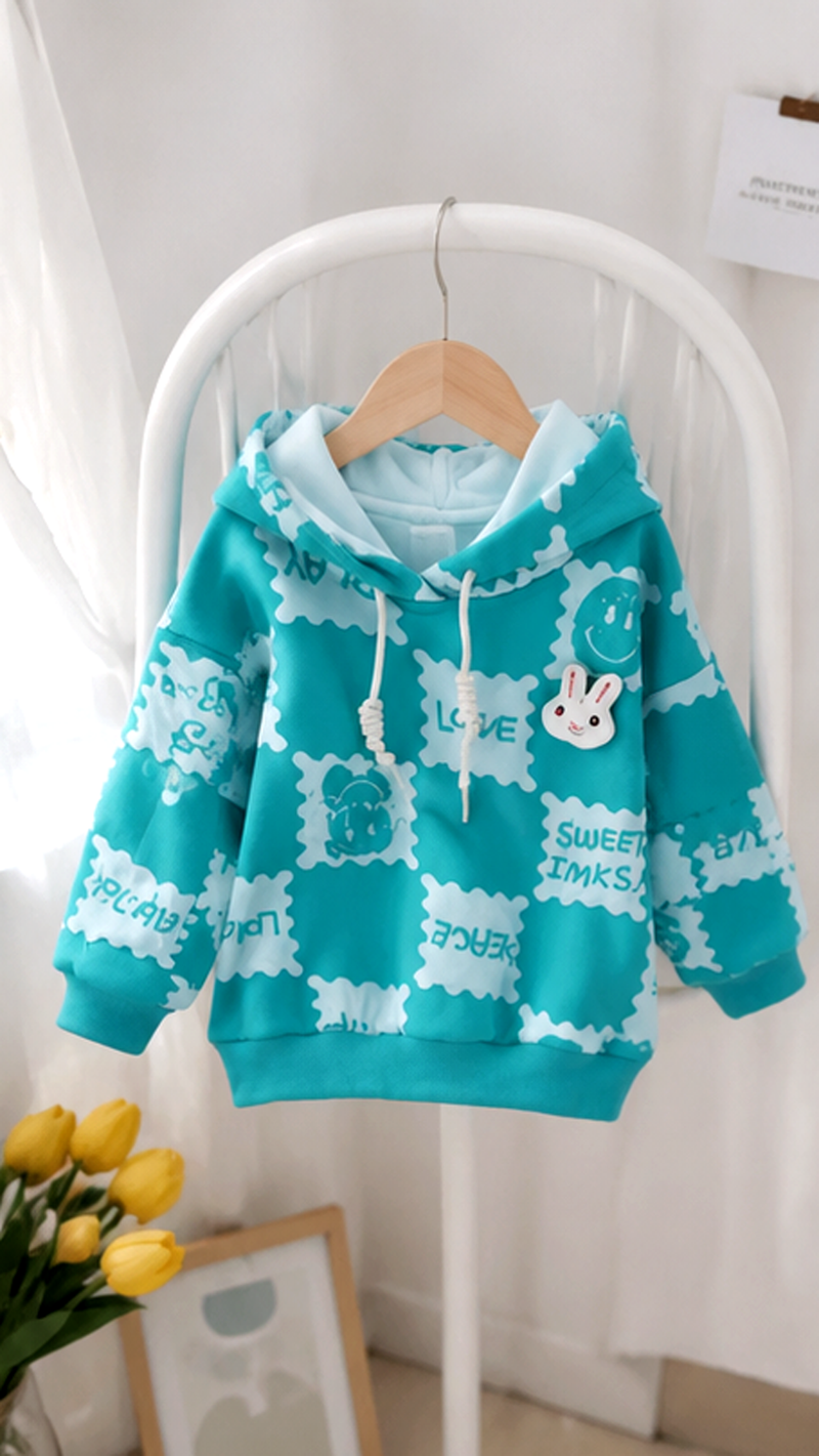 Cozy Printed Fleece Winter Hoodie for Girls – Warm, Soft &amp; Cute Everyday Wear