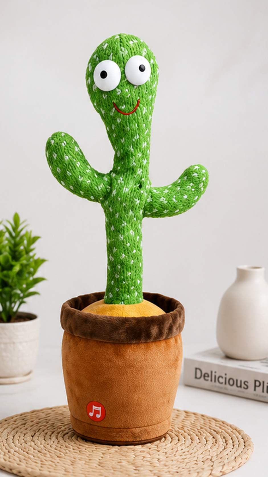 🌵 Interactive Talking & Dancing Cactus Toy with Music, LED Lights & Voice Repeat for Kids