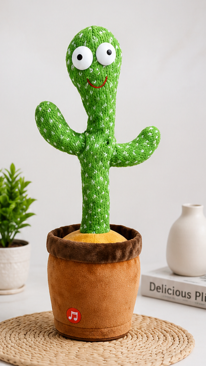 🌵 Interactive Talking & Dancing Cactus Toy with Music, LED Lights & Voice Repeat for Kids
