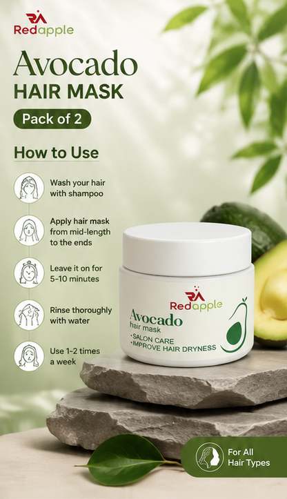 Avocado Hair Mask for Dry & Damaged Hair – Pack of 2