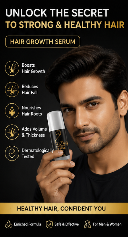 Advanced Hair Growth Serum for Stronger, Thicker & Healthier Hair (Pack of 2)