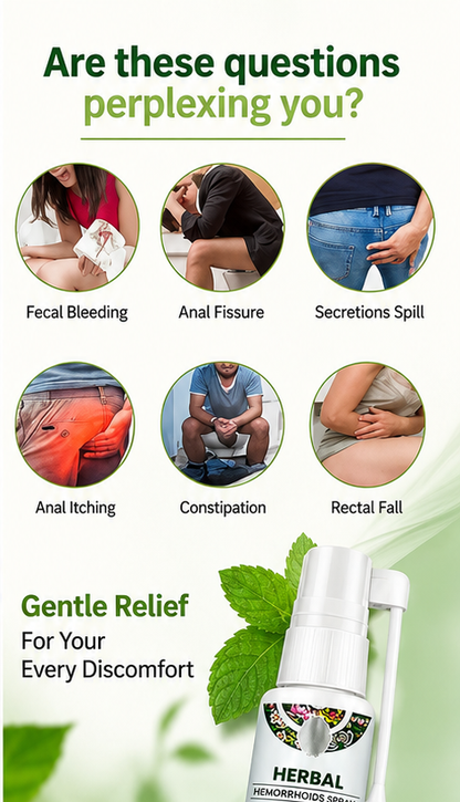 Fast Relief Herbal Hemorrhoids & Piles Spray – Soothes Pain, Itching & Swelling (Pack of 1)