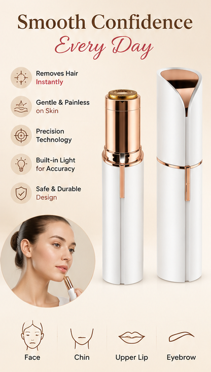 Precision Facial Hair Remover for Women – Painless & Instant Hair Removal (Pack of 1)