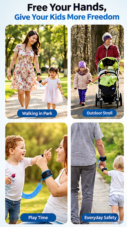 Premium Anti-Lost Safety Wrist Link with Lock & Key – Secure Child Safety Strap for Travel & Crowded Places