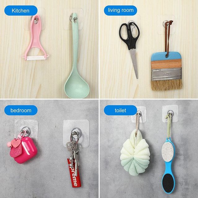 Wall Mount Screw Hooks for Kitchen, Bathroom, Bedroom & Living Room (20 Pcs)