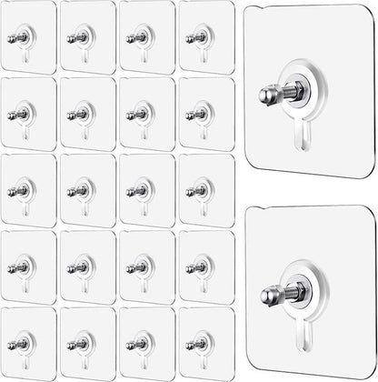 Wall Mount Screw Hooks for Kitchen, Bathroom, Bedroom & Living Room (20 Pcs)