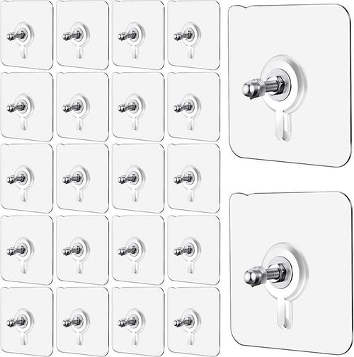 Wall Mount Screw Hooks for Kitchen, Bathroom, Bedroom & Living Room (20 Pcs)