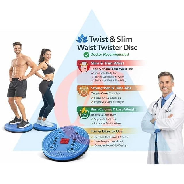 Twist & Slim Waist Twister Disc – Abdominal Exerciser, Body Toner & Core Fitness Disc