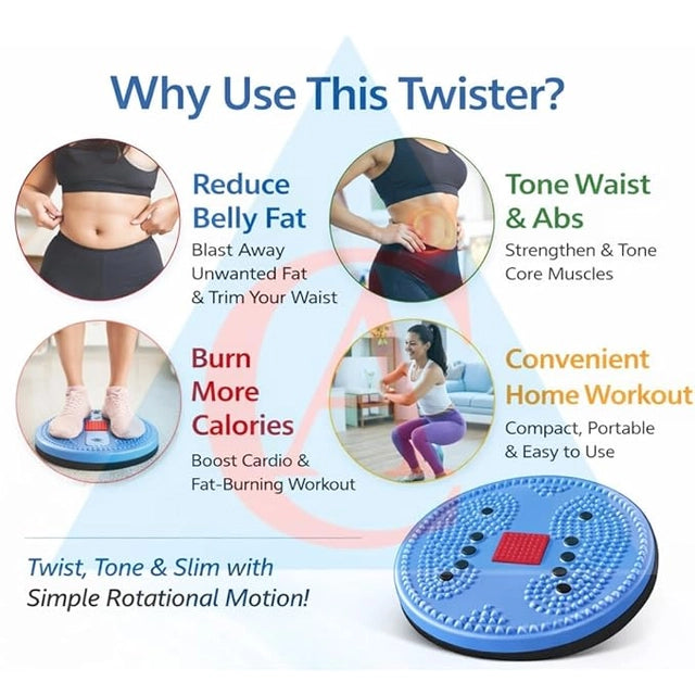 Twist & Slim Waist Twister Disc – Abdominal Exerciser, Body Toner & Core Fitness Disc