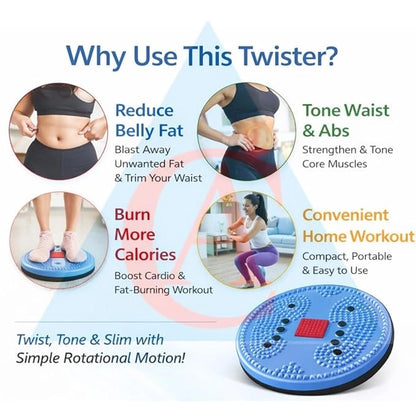Twist & Slim Waist Twister Disc – Abdominal Exerciser, Body Toner & Core Fitness Disc