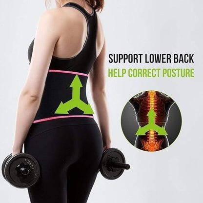 FlexFit Waist Trainer & Back Support Belt (Adjustable Trimmer Belt)