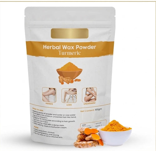 Herbal Turmeric Hair Removal Wax Powder – Smooth & Glowing Skin Formula (Pack of 3)